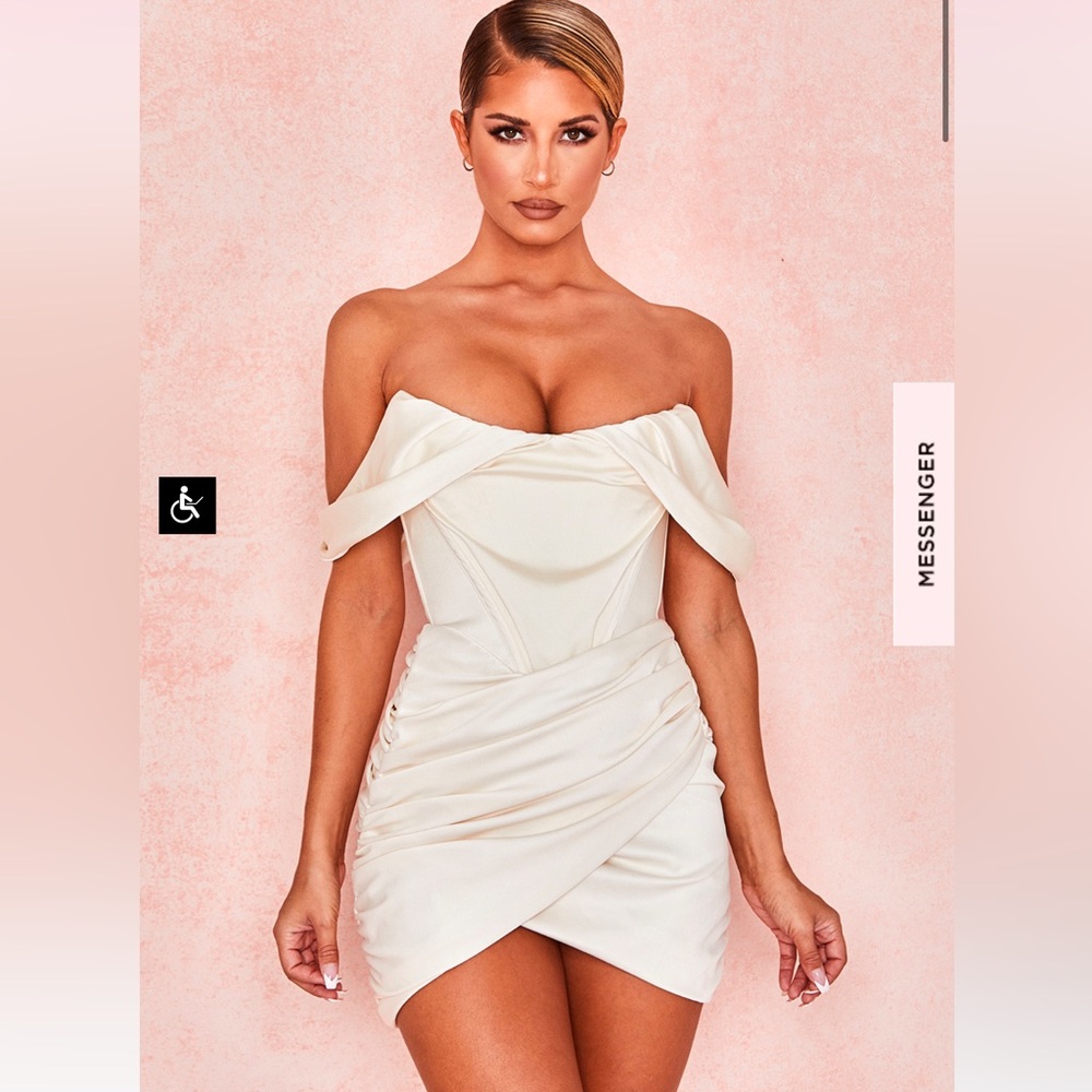 House of cb coraline dress white size small never worn